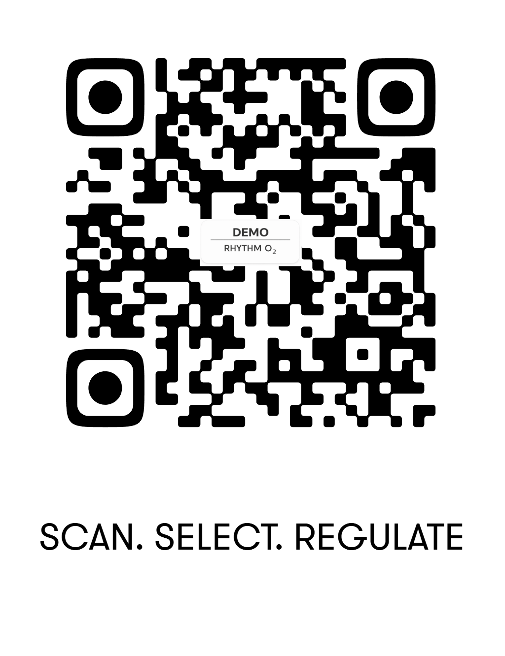 QR code to open the O₂ Rhythm live demo